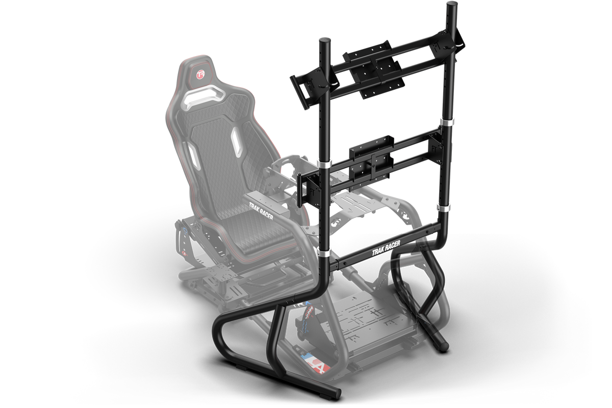 Freestanding Dual (2) Monitor Stand, Upgradeable to Triple – Up to 80" Display for Sim Racing, Flight Simulation & Truck Simulators