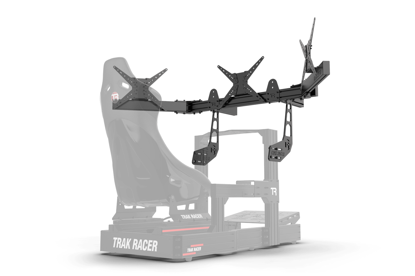 Cockpit-Mounted Triple (3) Monitor Stand – Up to 45" Displays for Sim Racing, Flight Simulation & Truck Simulators