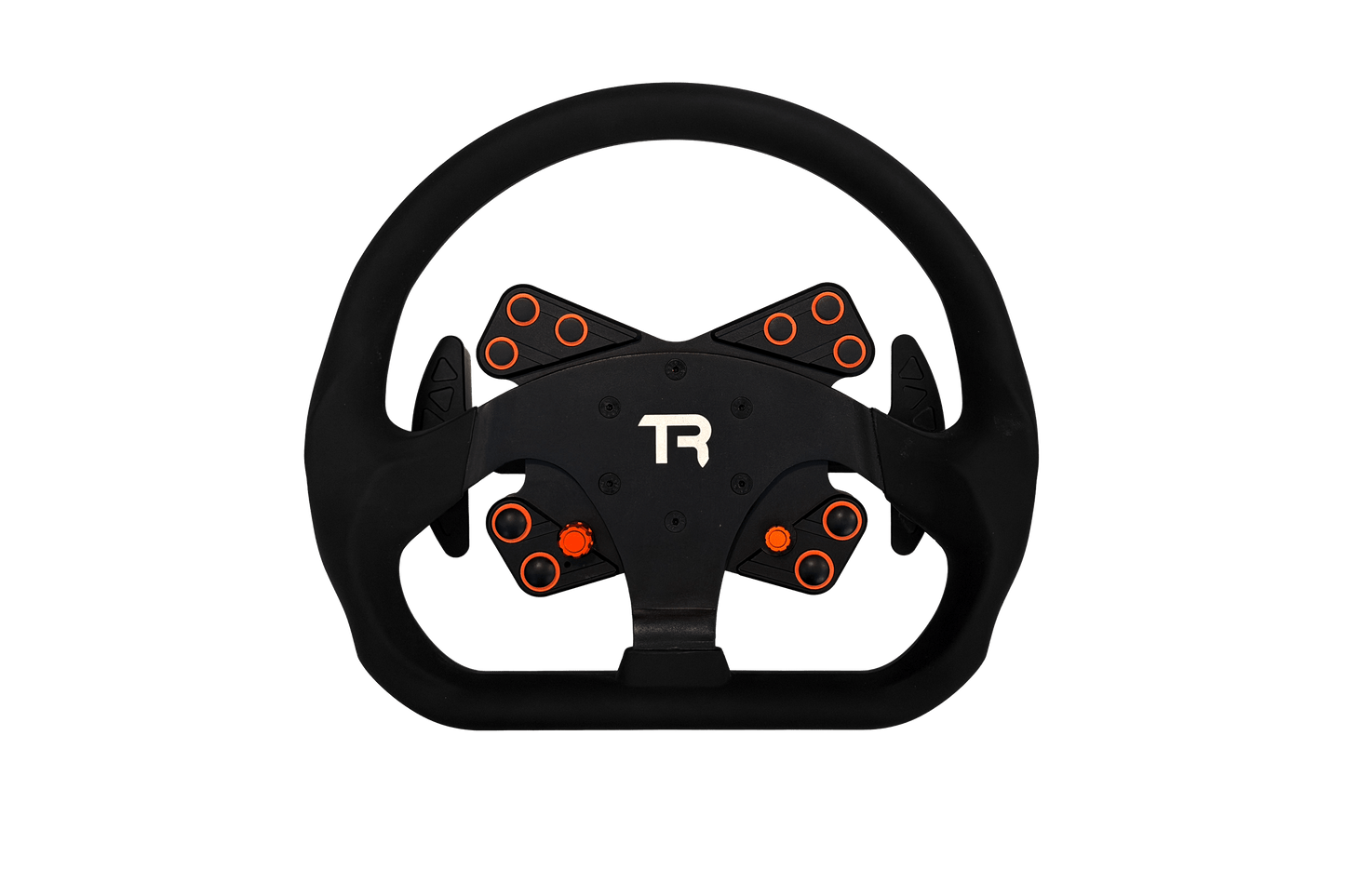 330mm/13" Flat-Bottom GT Sim Racing Wheel – Aluminium with Durable Silicon Hand Grips