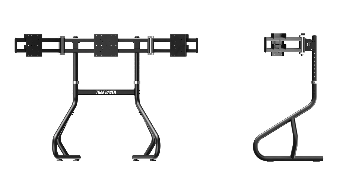 Freestanding Quad (4) Monitor Stand – Up to 80" Display for Sim Racing, Flight Simulation & Truck Simulators