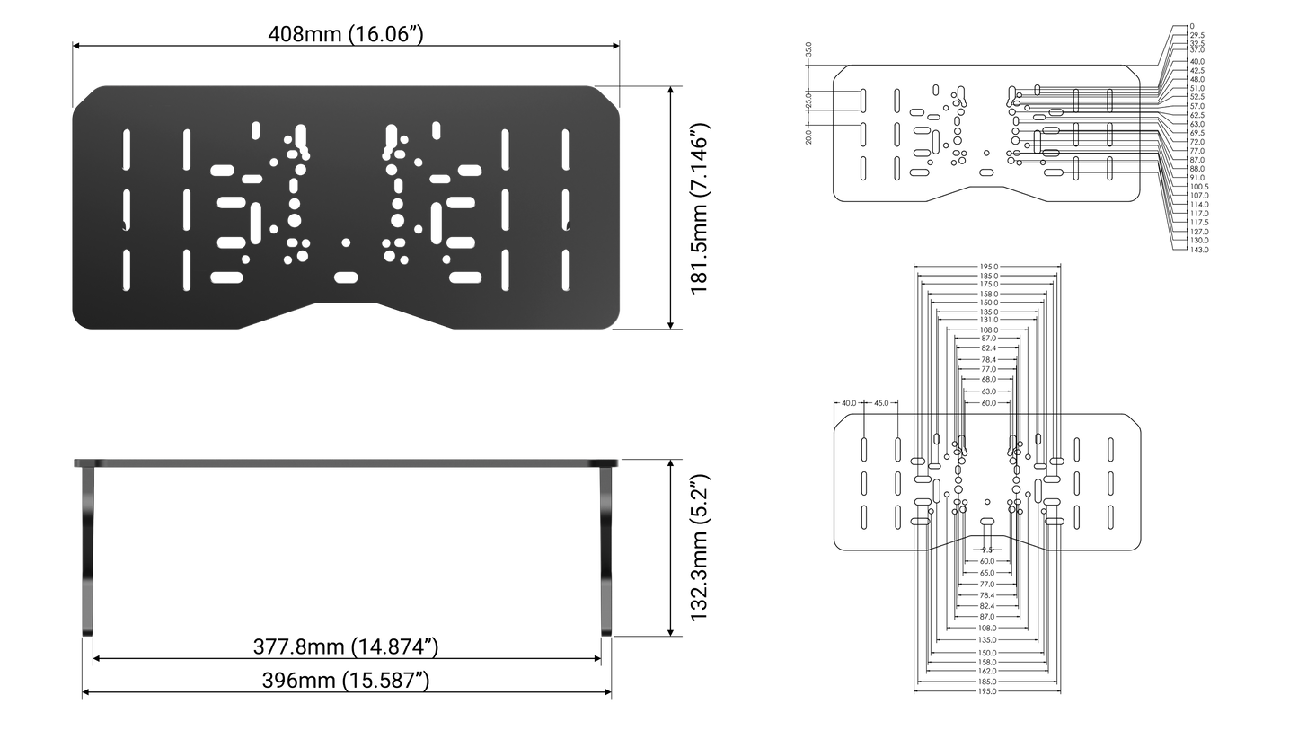 TR-One Wheel Mount Plate for Trak Racer TRX Racing Simulator