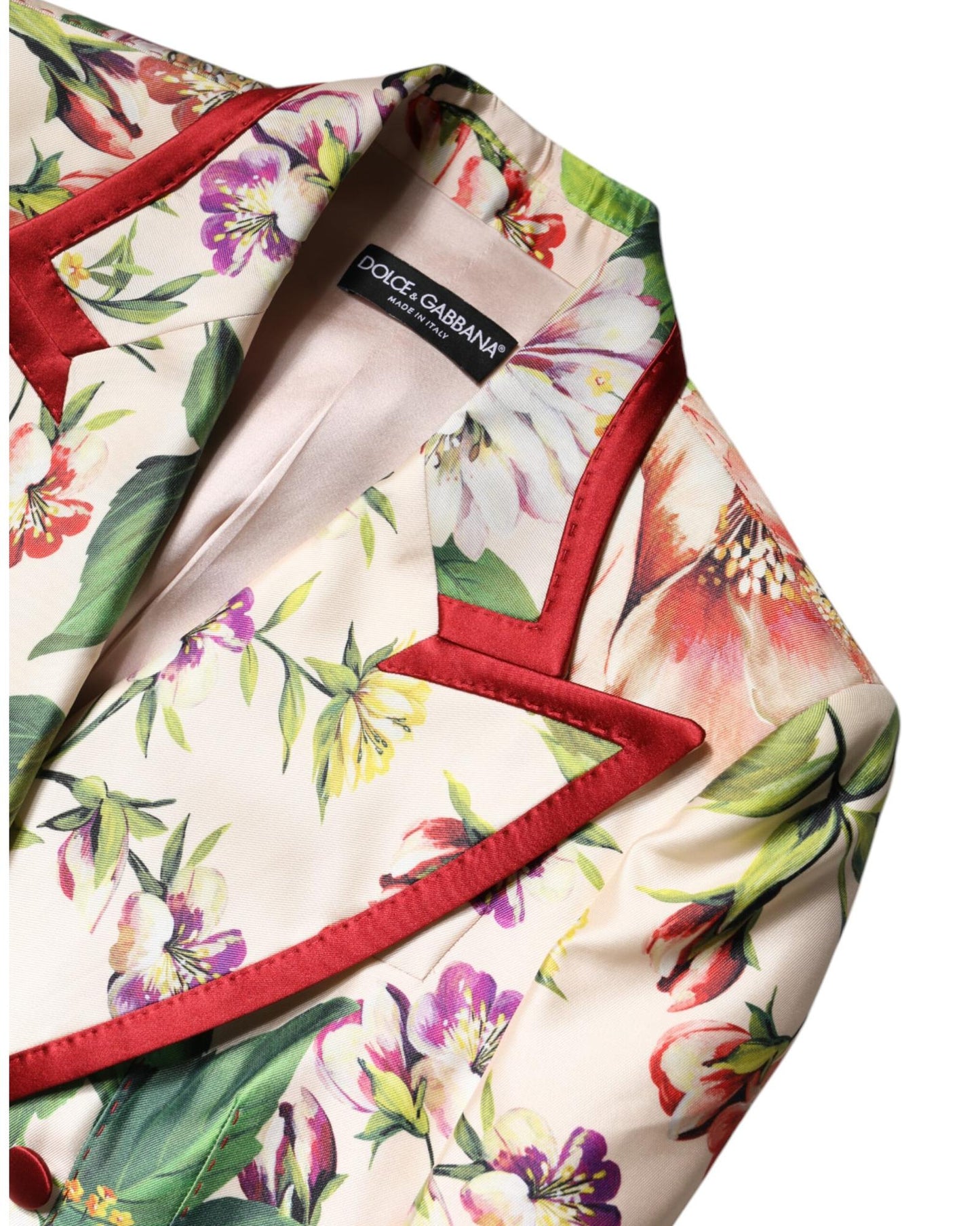 Dolce & Gabbana Women's Multicolor Floral Double Breasted Jacket - 42 IT