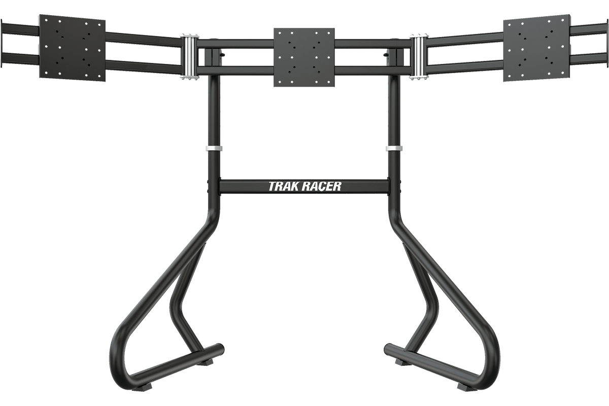 Freestanding Triple (3) Monitor Stand – 32" to 45" Displays for Sim Racing, Flight Simulation & Truck Simulators