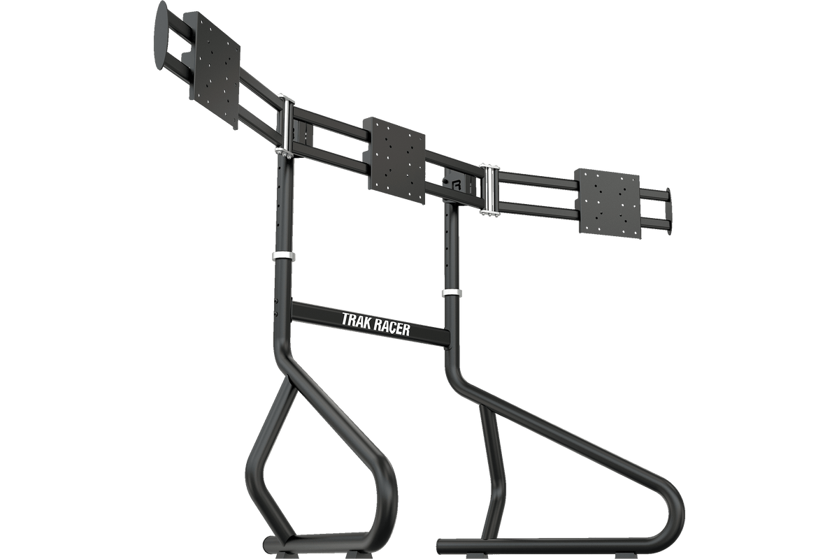 Freestanding Triple (3) Monitor Stand – 32" to 45" Displays for Sim Racing, Flight Simulation & Truck Simulators