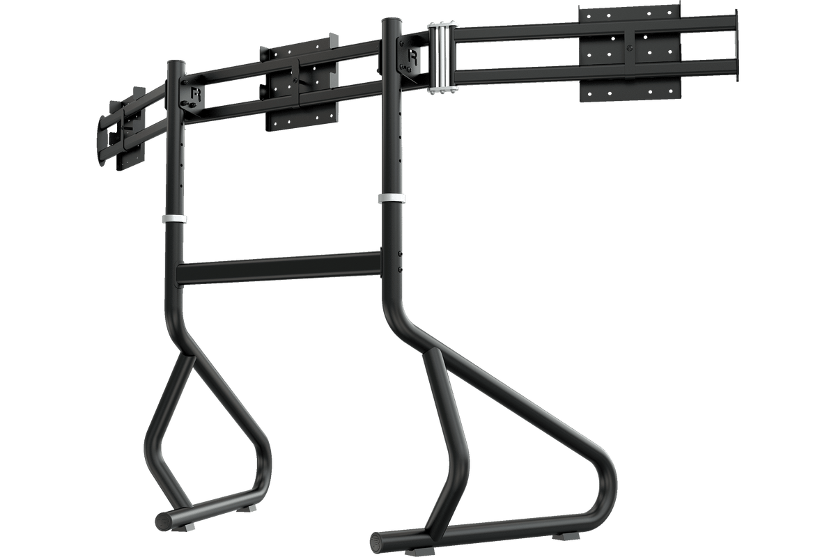 Freestanding Triple (3) Monitor Stand – 32" to 45" Displays for Sim Racing, Flight Simulation & Truck Simulators