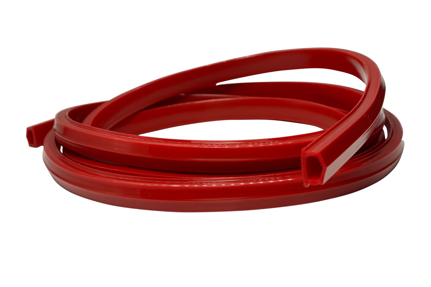 2m/79" Red Rubber Dust/Design Strip – Anti-Slip Protective Edge Trim for Aluminium Profile Sim Rigs
