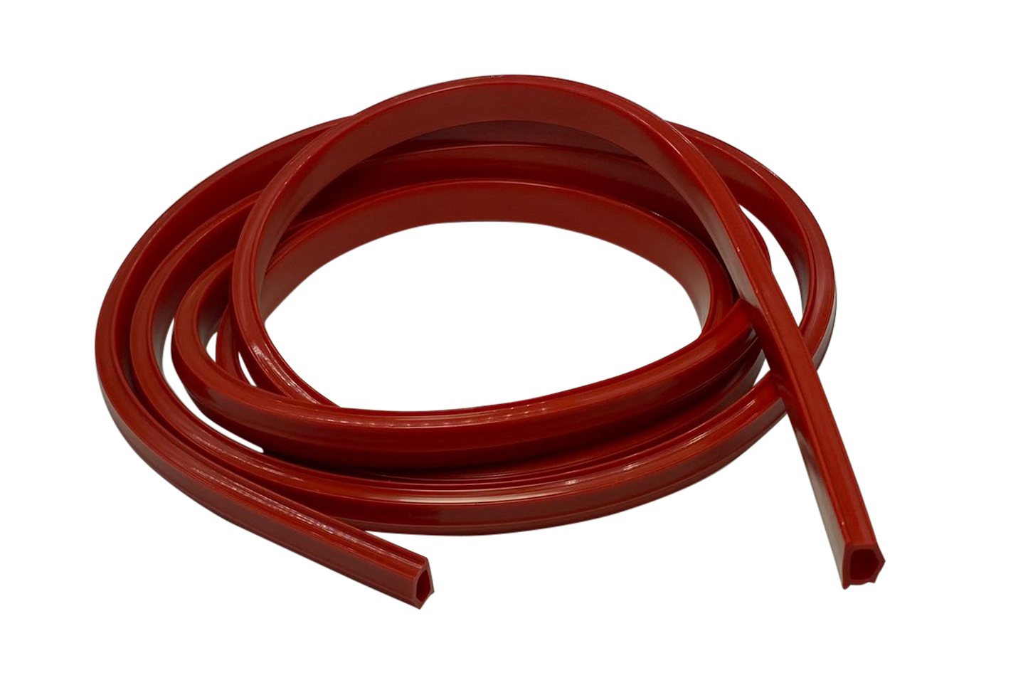 2m/79" Red Rubber Dust/Design Strip – Anti-Slip Protective Edge Trim for Aluminium Profile Sim Rigs