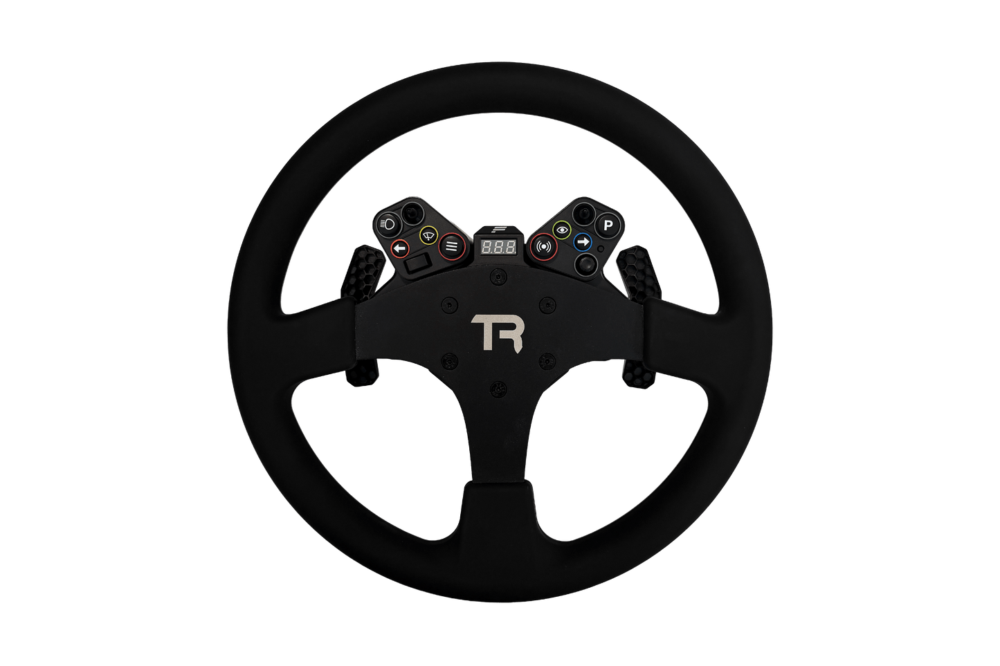 330mm/13" Round Sim Racing Wheel – Aluminium with Durable Silicon Hand Grips