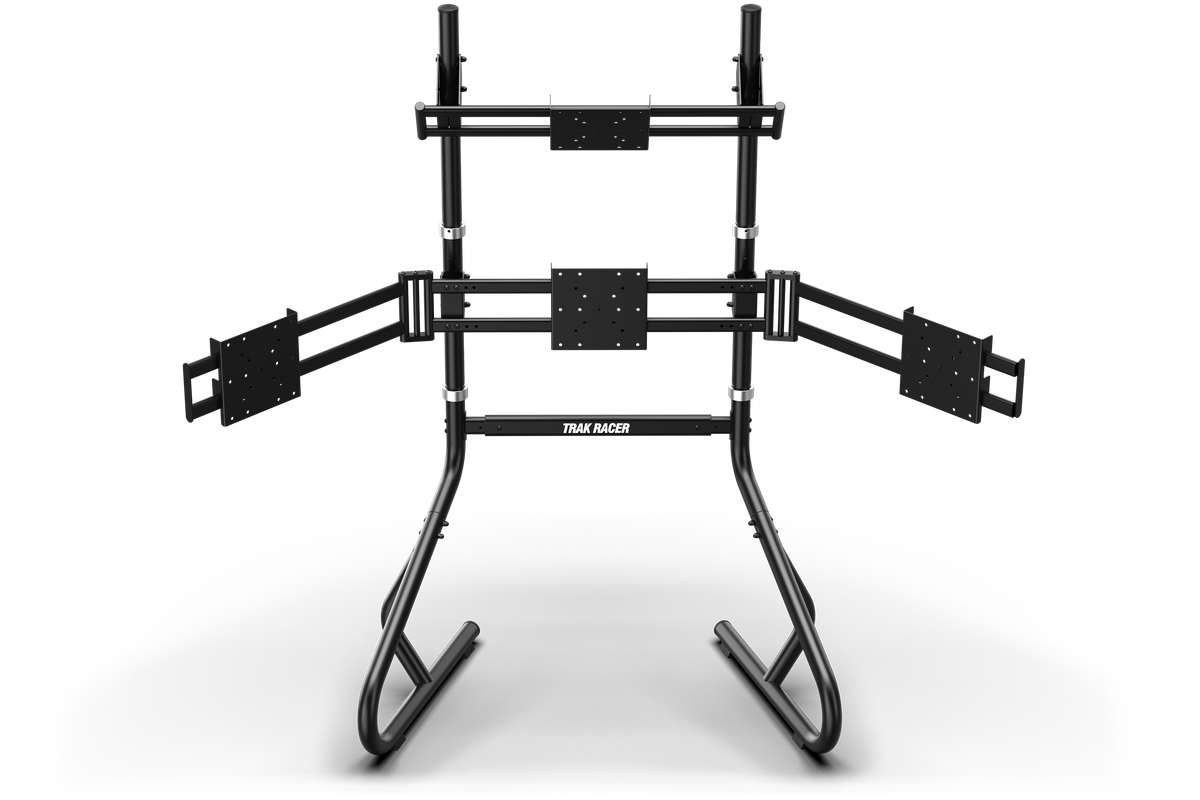Freestanding Quad (4) Monitor Stand – Up to 80" Display for Sim Racing, Flight Simulation & Truck Simulators