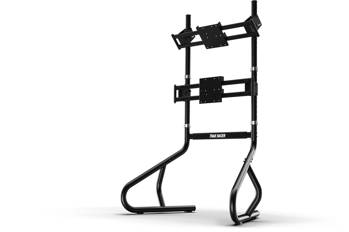 Freestanding Dual (2) Monitor Stand, Upgradeable to Triple – Up to 80" Display for Sim Racing, Flight Simulation & Truck Simulators