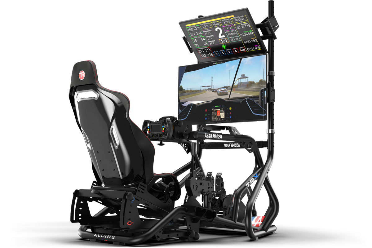 Freestanding Dual (2) Monitor Stand, Upgradeable to Triple – Up to 80" Display for Sim Racing, Flight Simulation & Truck Simulators
