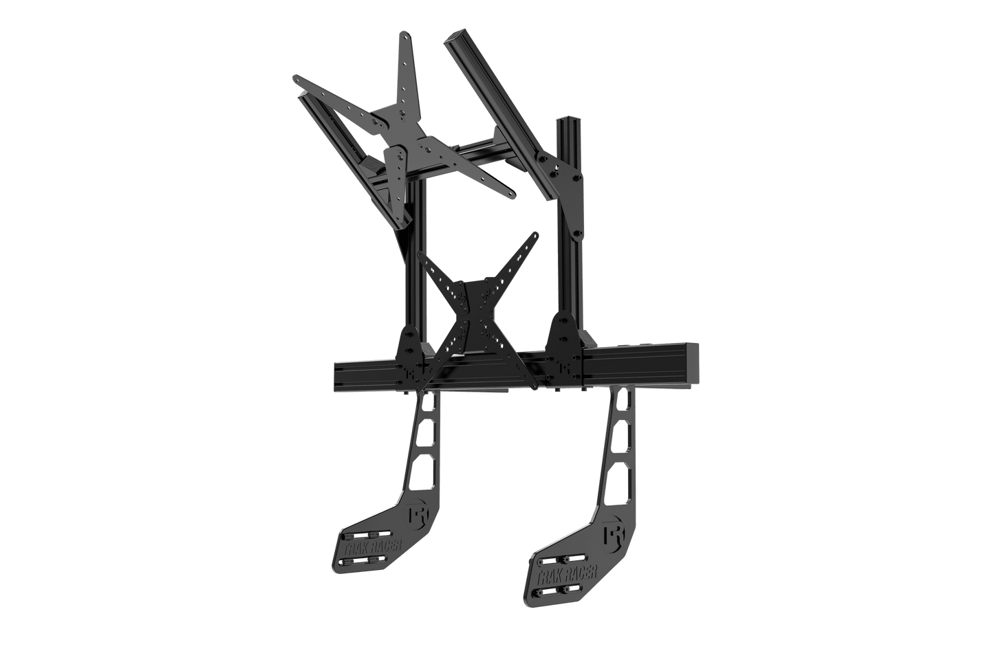 Cockpit-Mounted Dual (2) Monitor Stand – Up to 80" Display for Sim Racing, Flight Simulation & Truck Simulators