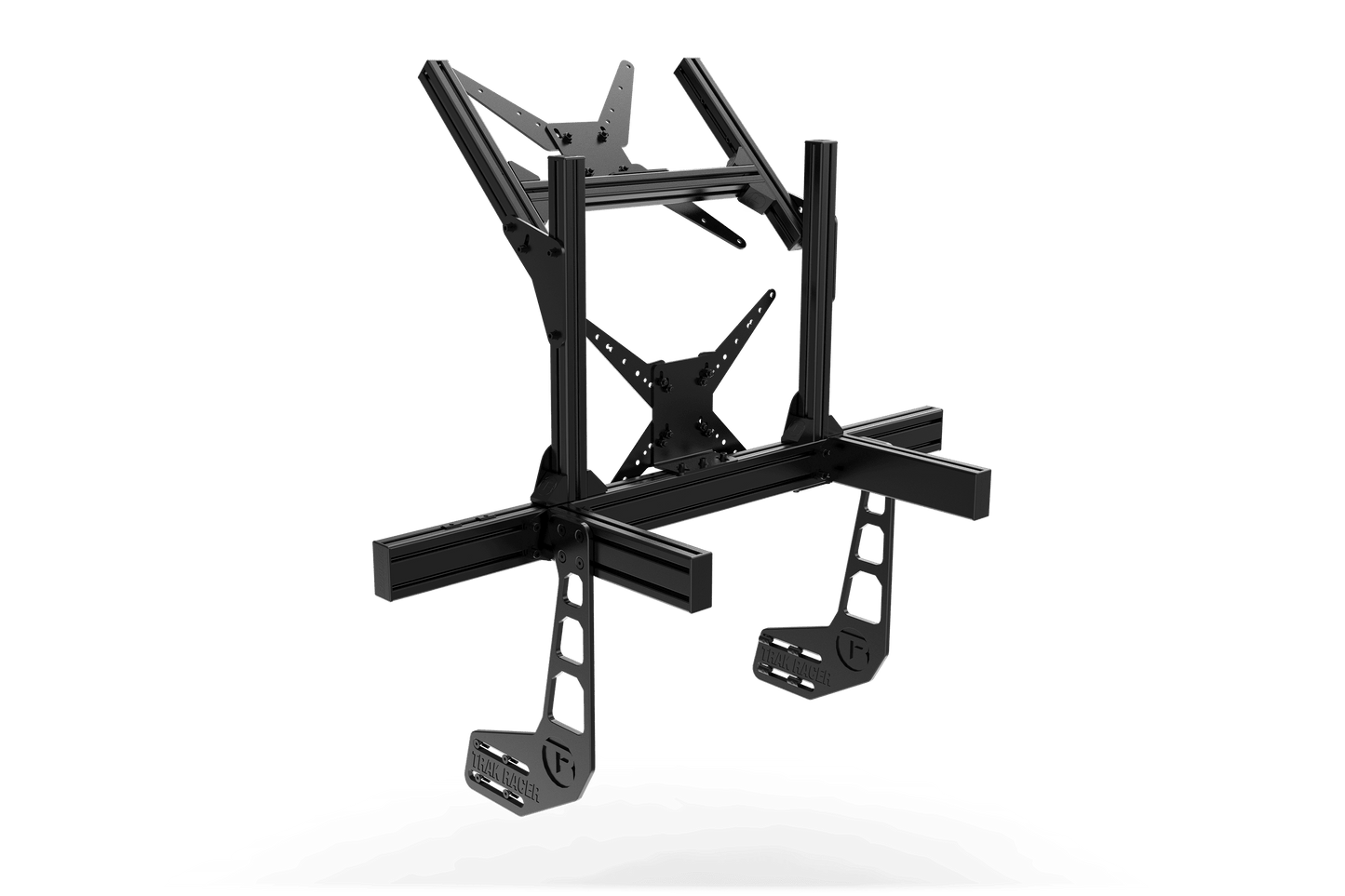 Cockpit-Mounted Dual (2) Monitor Stand – Up to 80" Display for Sim Racing, Flight Simulation & Truck Simulators