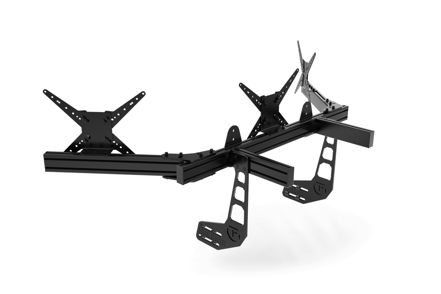 Cockpit-Mounted Triple (3) Monitor Stand – Up to 45" Displays for Sim Racing, Flight Simulation & Truck Simulators