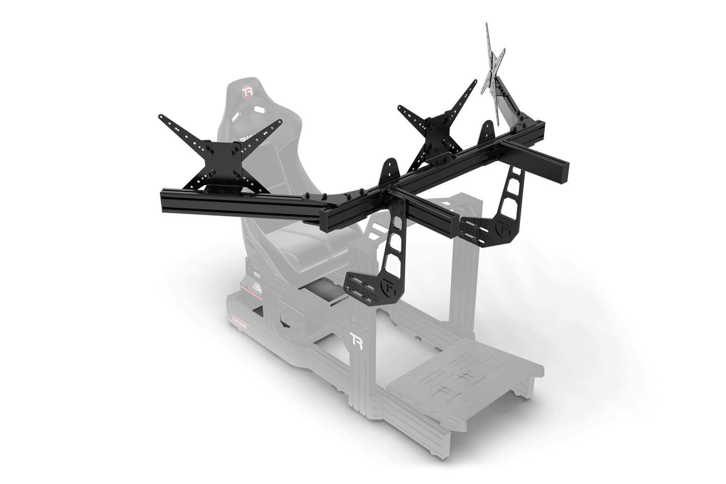 Cockpit-Mounted Triple (3) Monitor Stand – Up to 45" Displays for Sim Racing, Flight Simulation & Truck Simulators