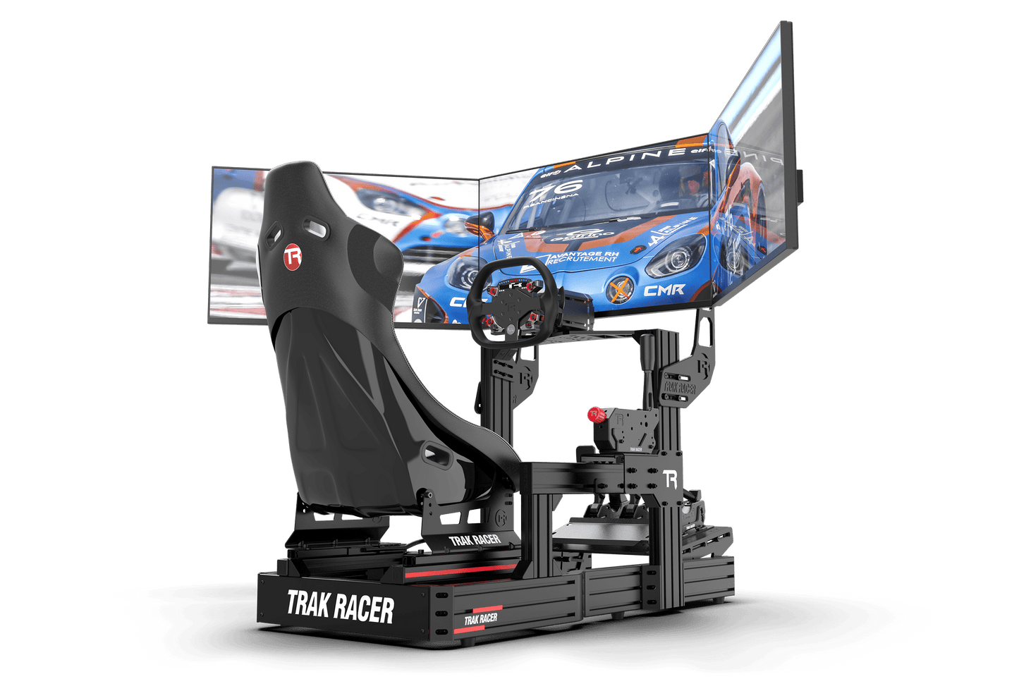 Cockpit-Mounted Triple (3) Monitor Stand – Up to 45" Displays for Sim Racing, Flight Simulation & Truck Simulators
