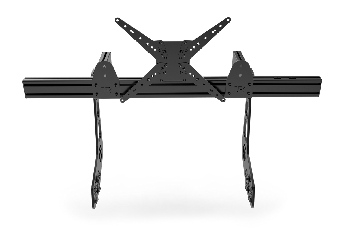 Cockpit-Mounted Single Monitor Stand for Sim Racing & Flight Sim — Supports Displays up to 80"