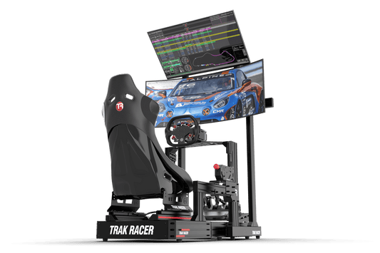 Freestanding Dual (2) Monitor Stand – Up to 80" Display for Sim Racing, Flight Simulation & Truck Simulators