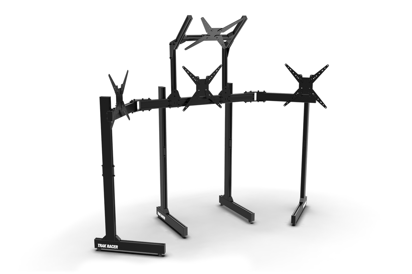 Freestanding Triple (3) Monitor Stand with Extra Leg Supports – Up to 55" Displays for Sim Racing, Flight Simulation & Truck Simulators