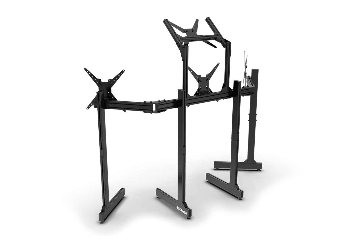 Freestanding Triple (3) Monitor Stand with Extra Leg Supports – Up to 55" Displays for Sim Racing, Flight Simulation & Truck Simulators