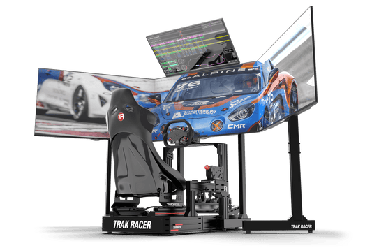 Freestanding Quad (4) Monitor Stand with Extra Leg Supports – Up to 55" Displays for Sim Racing, Flight Simulation & Truck Simulators