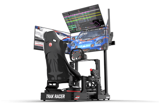 Freestanding Quad (4) Monitor Stand – Up to 45" Displays for Sim Racing, Flight Simulation & Truck Simulators