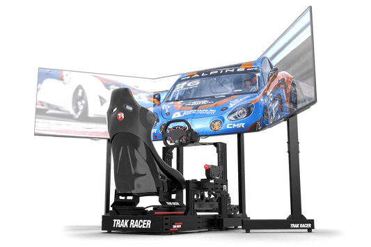 Freestanding Triple (3) Monitor Stand with Extra Leg Supports – Up to 55" Displays for Sim Racing, Flight Simulation & Truck Simulators
