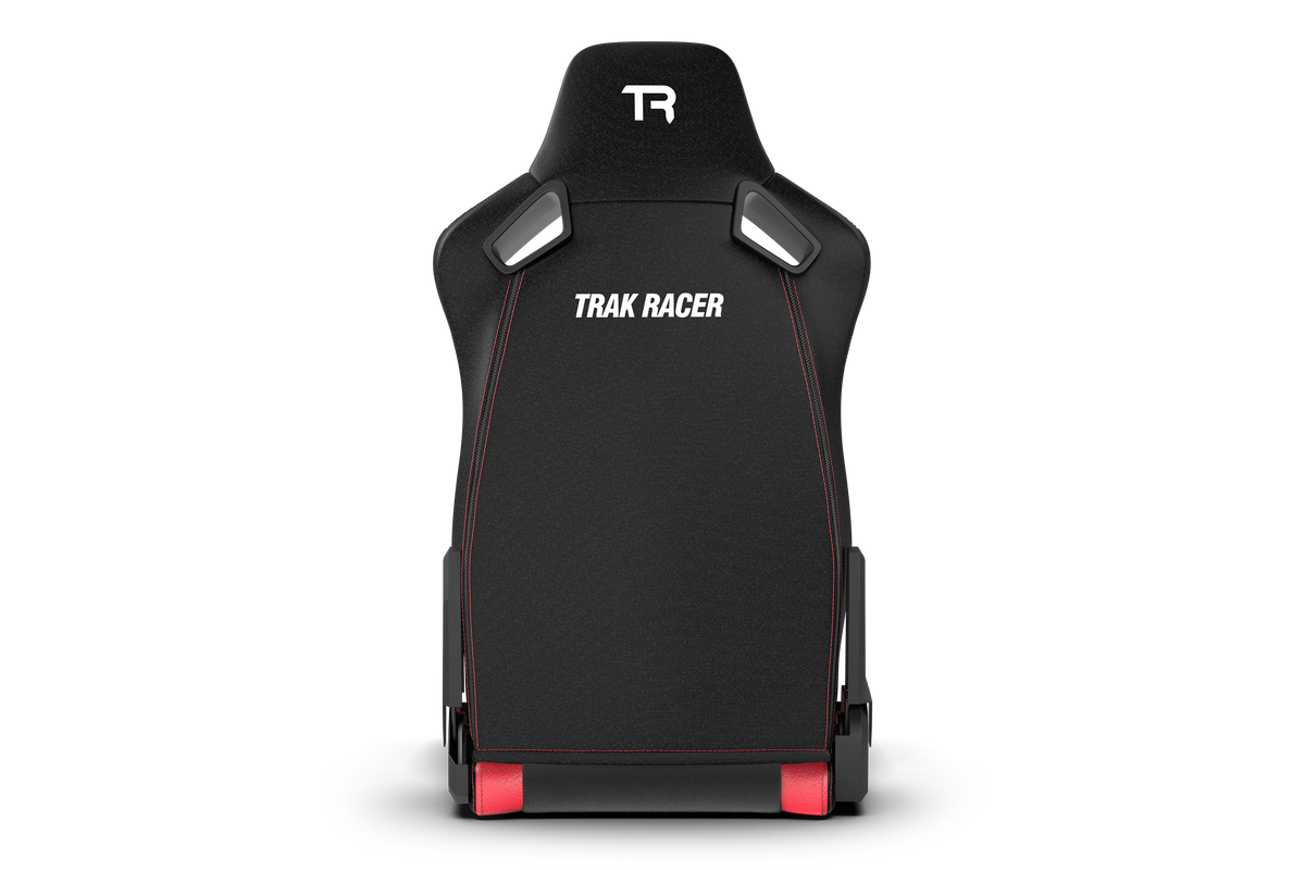 RE2 Dual-Lock Reclining Sim Racing Seat - Black/Red Leather-Style