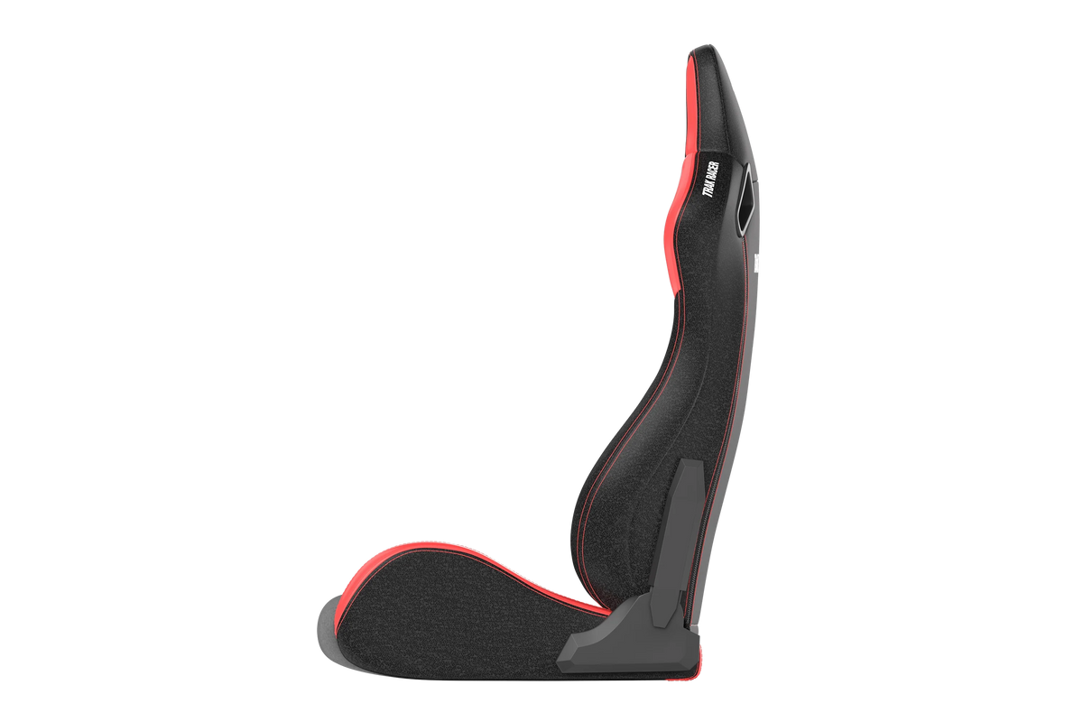 RE2 Dual-Lock Reclining Sim Racing Seat - Black/Red Leather-Style