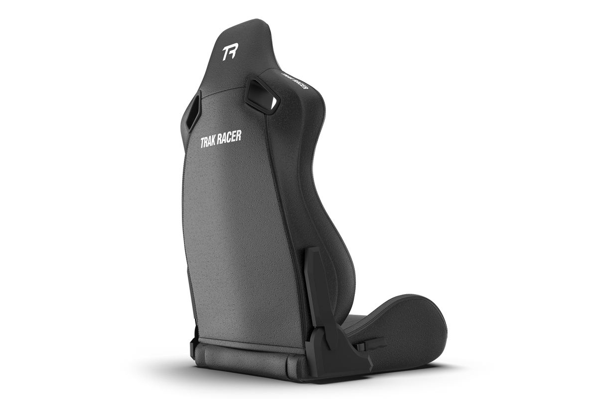 RE2 Dual-Lock Reclining Sim Racing Seat - Black Diamond-Stitched Leather-Style