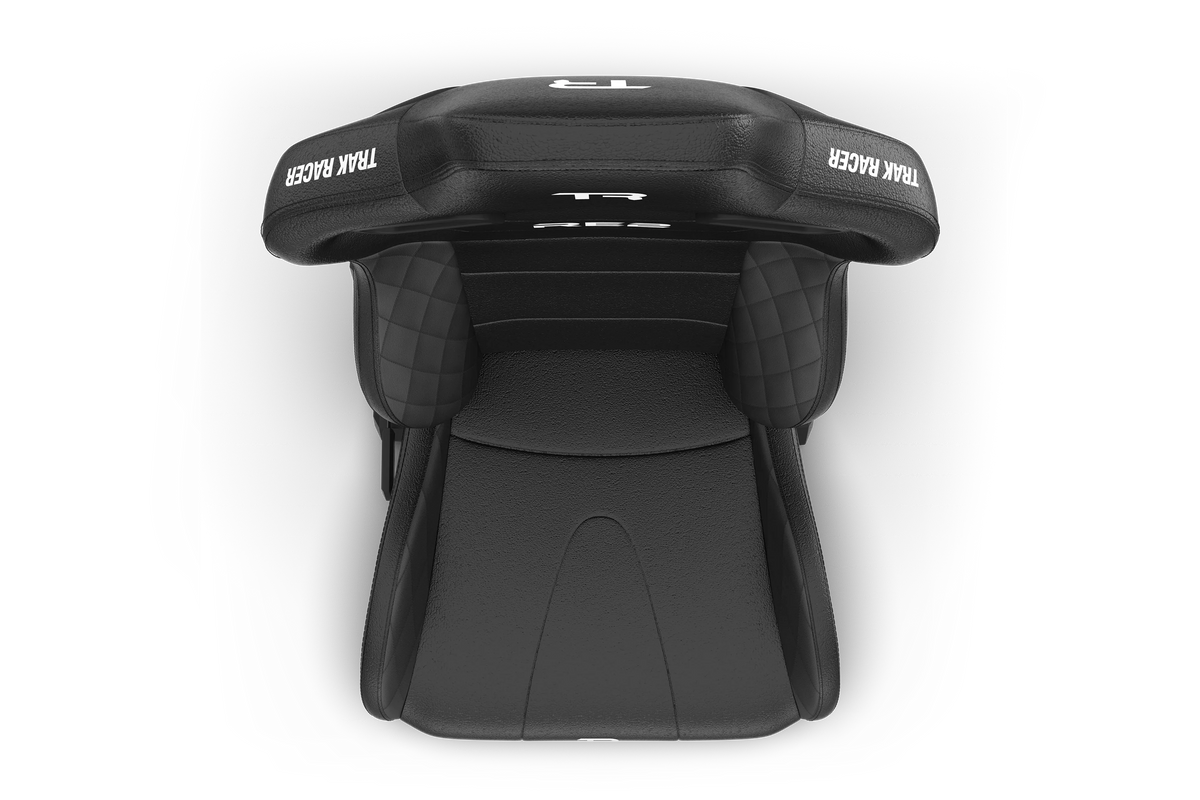 RE2 Dual-Lock Reclining Sim Racing Seat - Black Diamond-Stitched Leather-Style