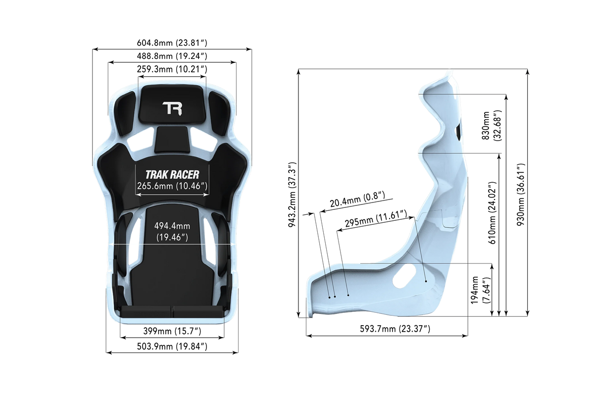 TRS TR Series GT Pro Racing Bucket Seat - Fiberglass Pearlescent Color-Shift Finish