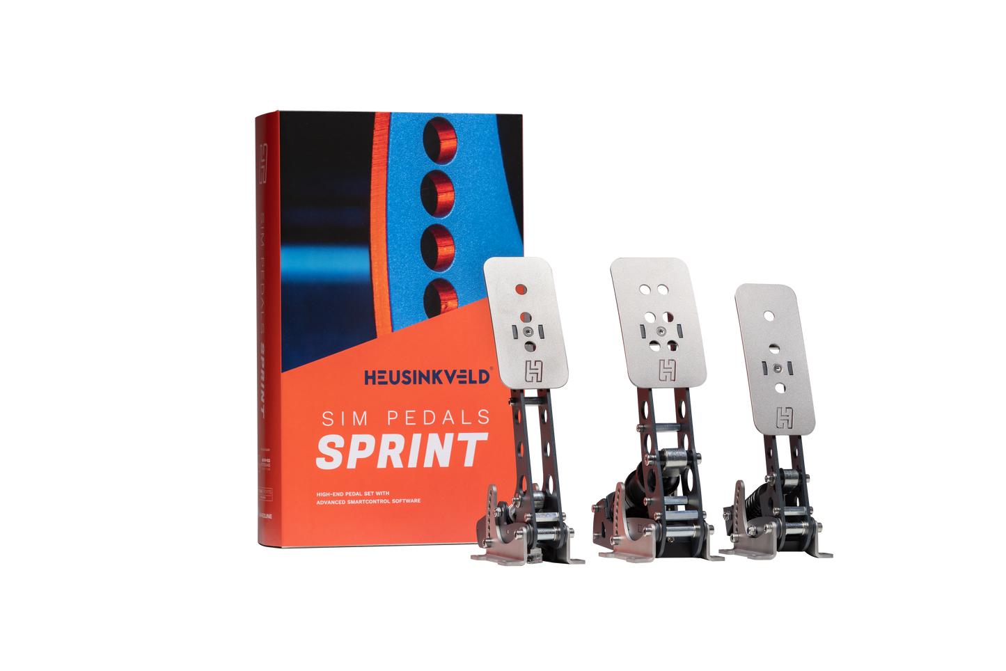Heusinkveld Sprint 3-Pedal Set (Black) – Professional Sim Racing Brake, Throttle & Clutch | Load Cell Precision