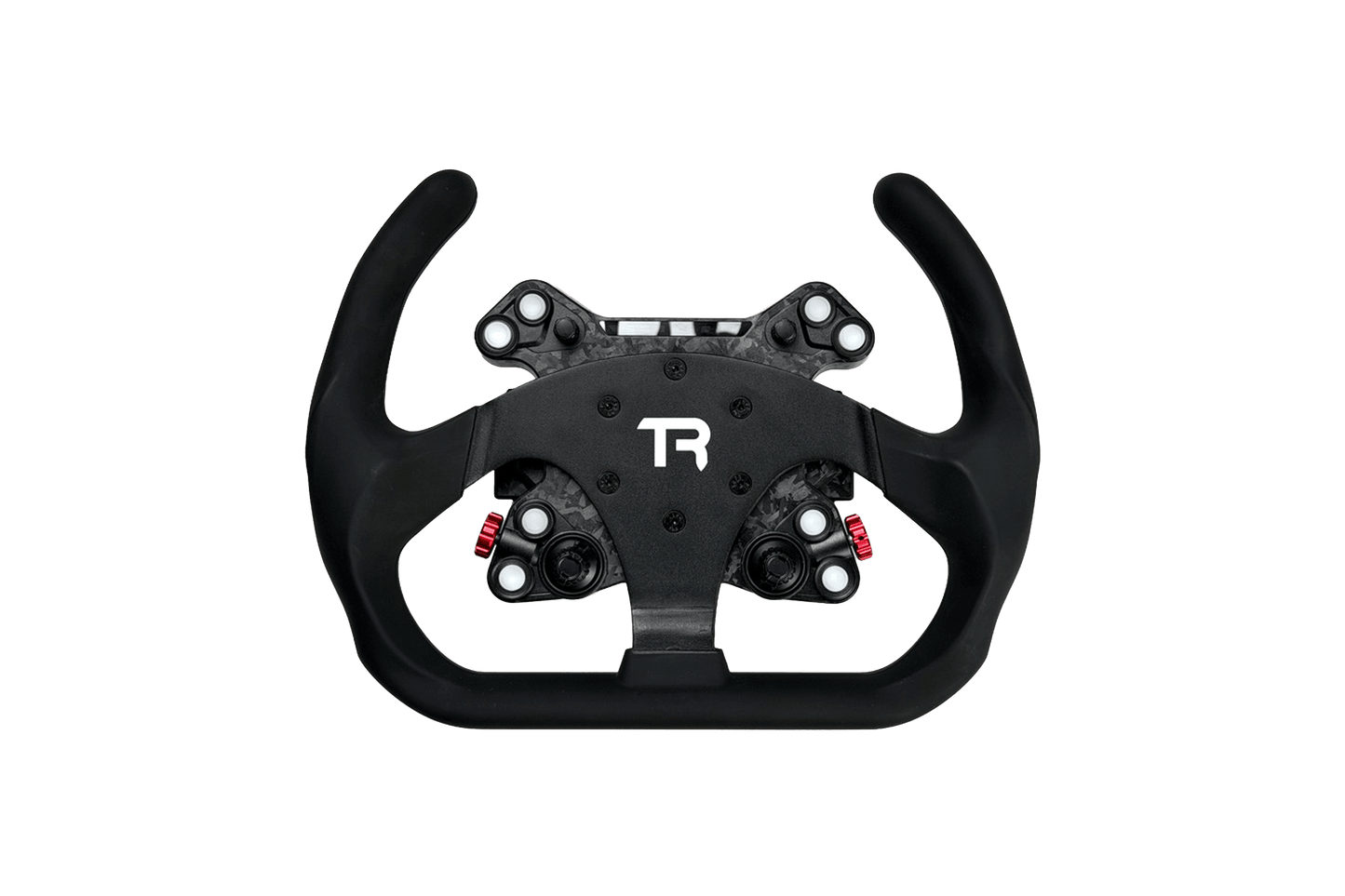 330mm/13" Flat-Bottom Open GT Sim Racing Wheel – Aluminium with Durable Silicon Hand Grips