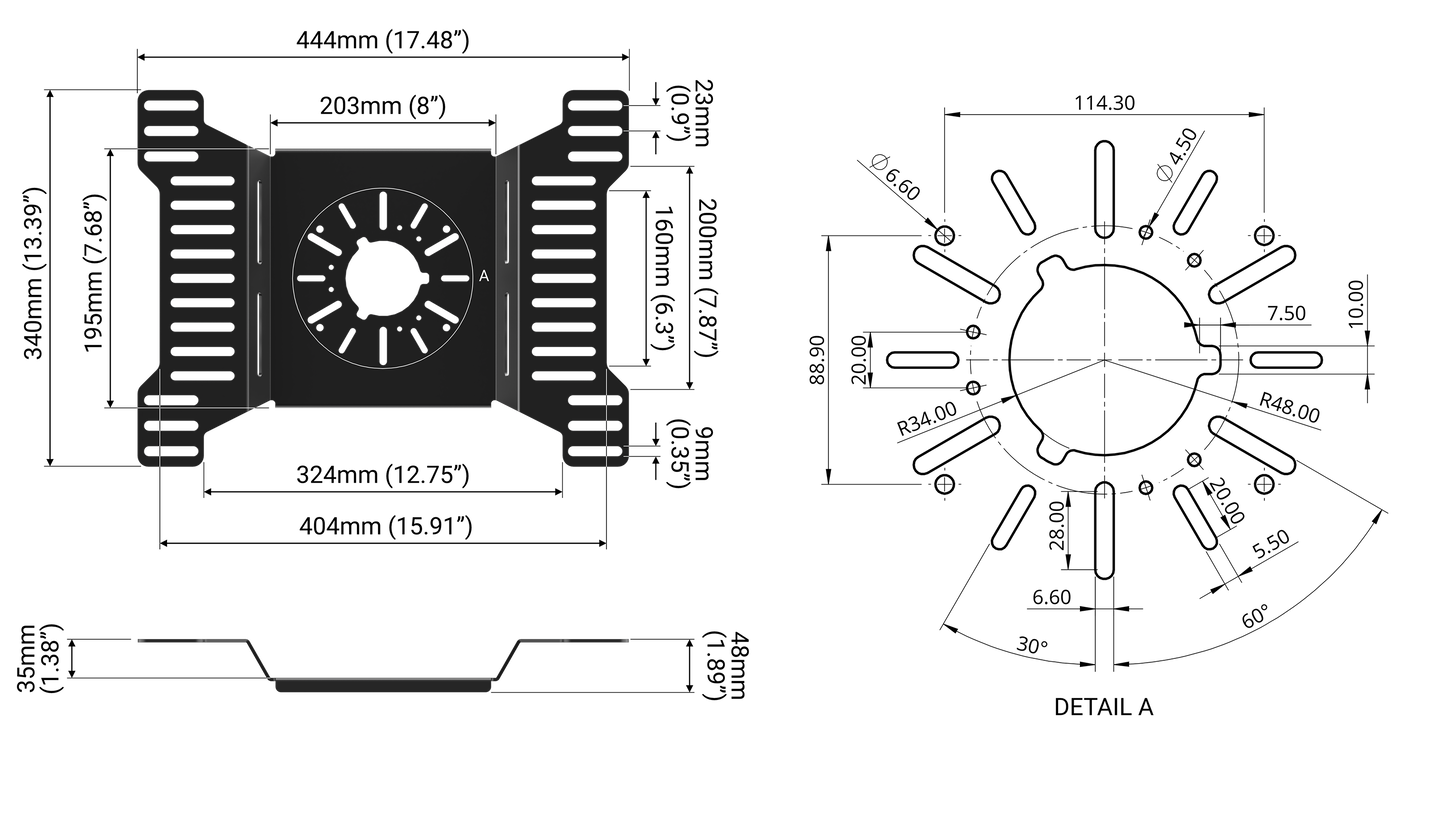 Universal Bass Shaker/Tactile Transducer Sim Rig Mount