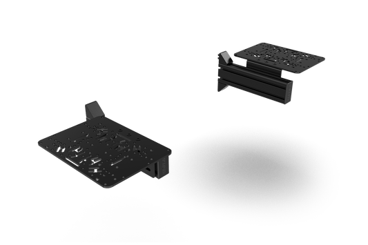 Flight Sim Control Mounts with 2 Side Supports for all Aluminum Cockpits