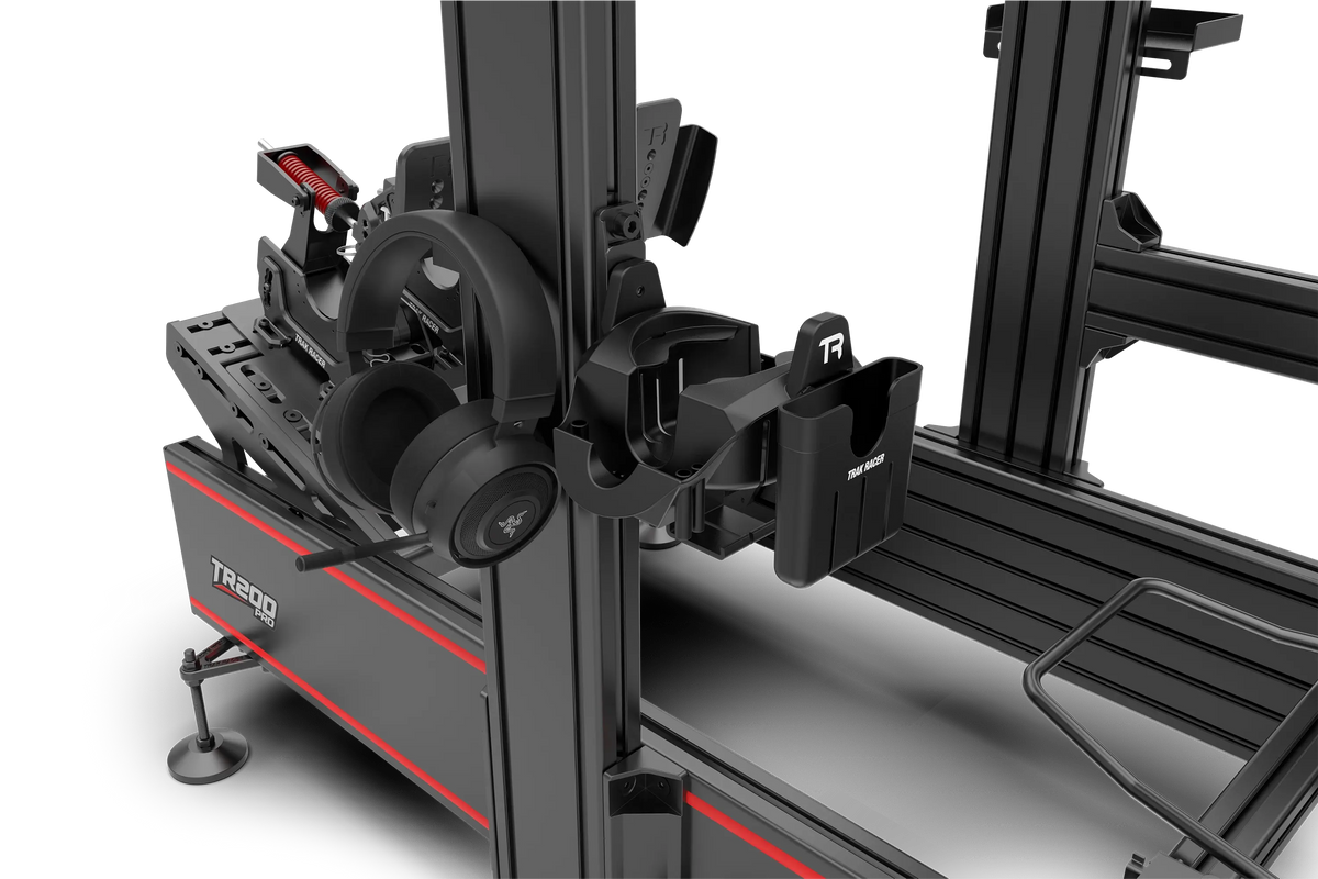 Universal VR Headset, Headphone, Drink, Phone & Tool Holder Mount for Sim Racing and Flight Simulation Cockpits