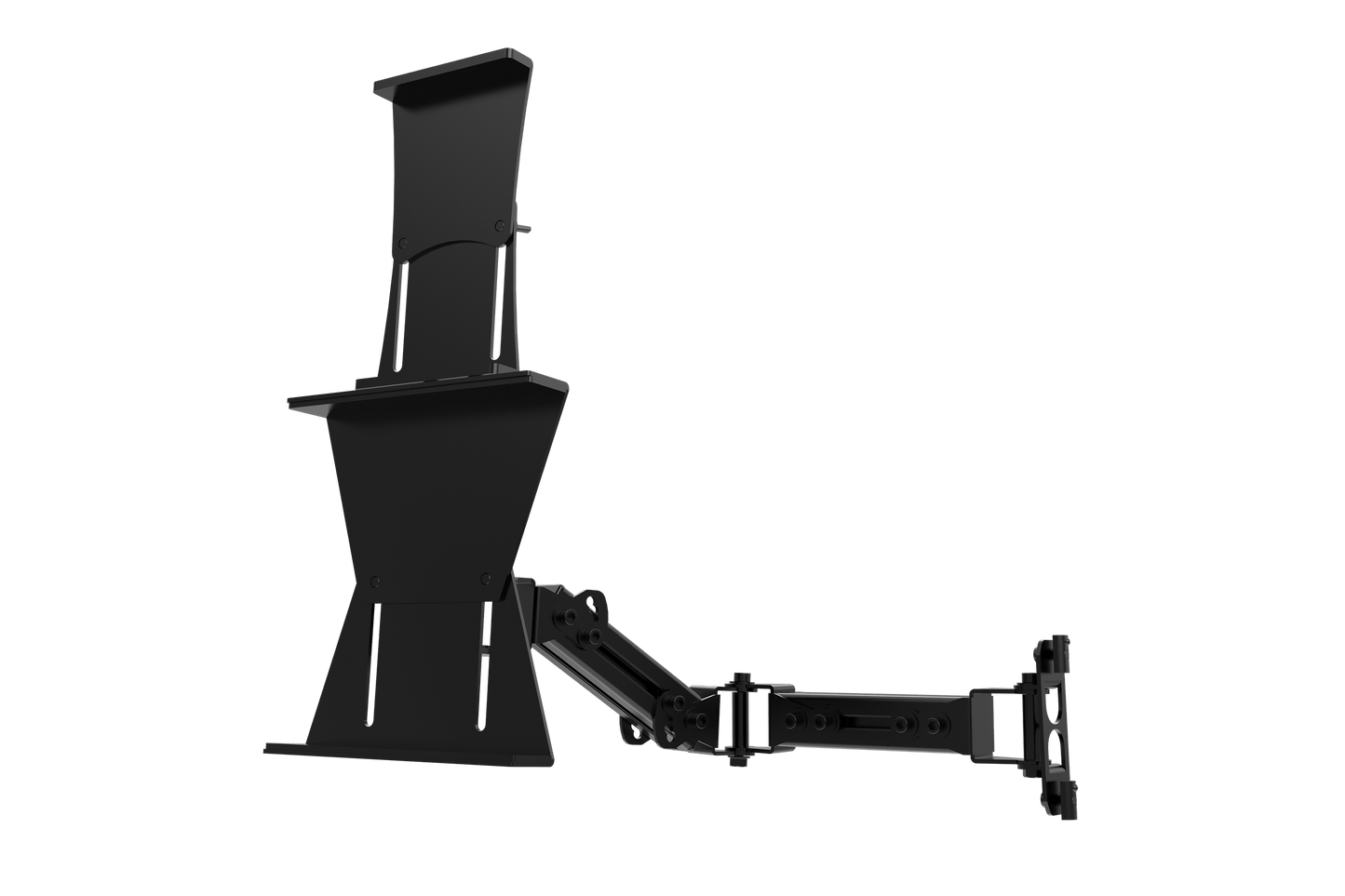Tablet & Button Box Holder V2 — Universal Swivel Mount for Sim Racing & Flight Sim Rigs