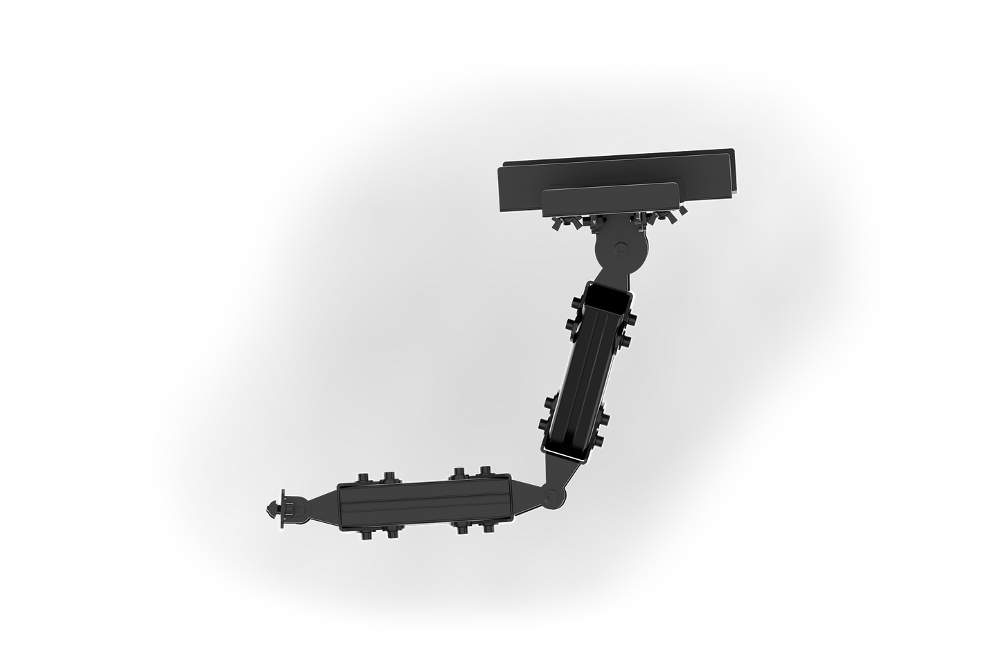 Tablet & Button Box Holder V2 — Universal Swivel Mount for Sim Racing & Flight Sim Rigs