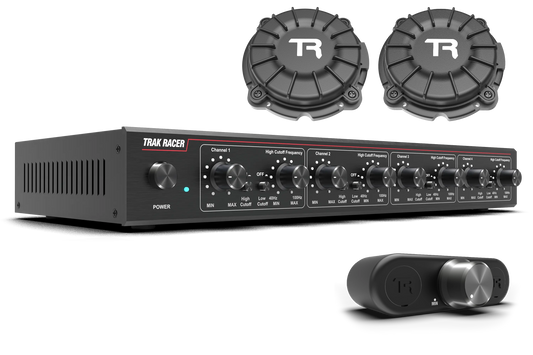 Trak Racer 4CH 40W Low-Frequency Class-D Amplifier with 2 Bass Shakers and Rig Mounts