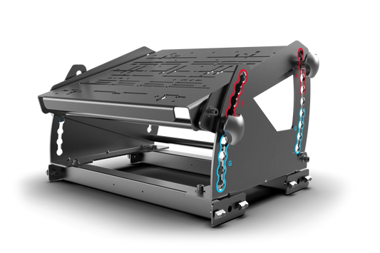 Tool-Free Pedal Mount System for Formula & GT Hybrid Pedals (Extrusion Rigs)