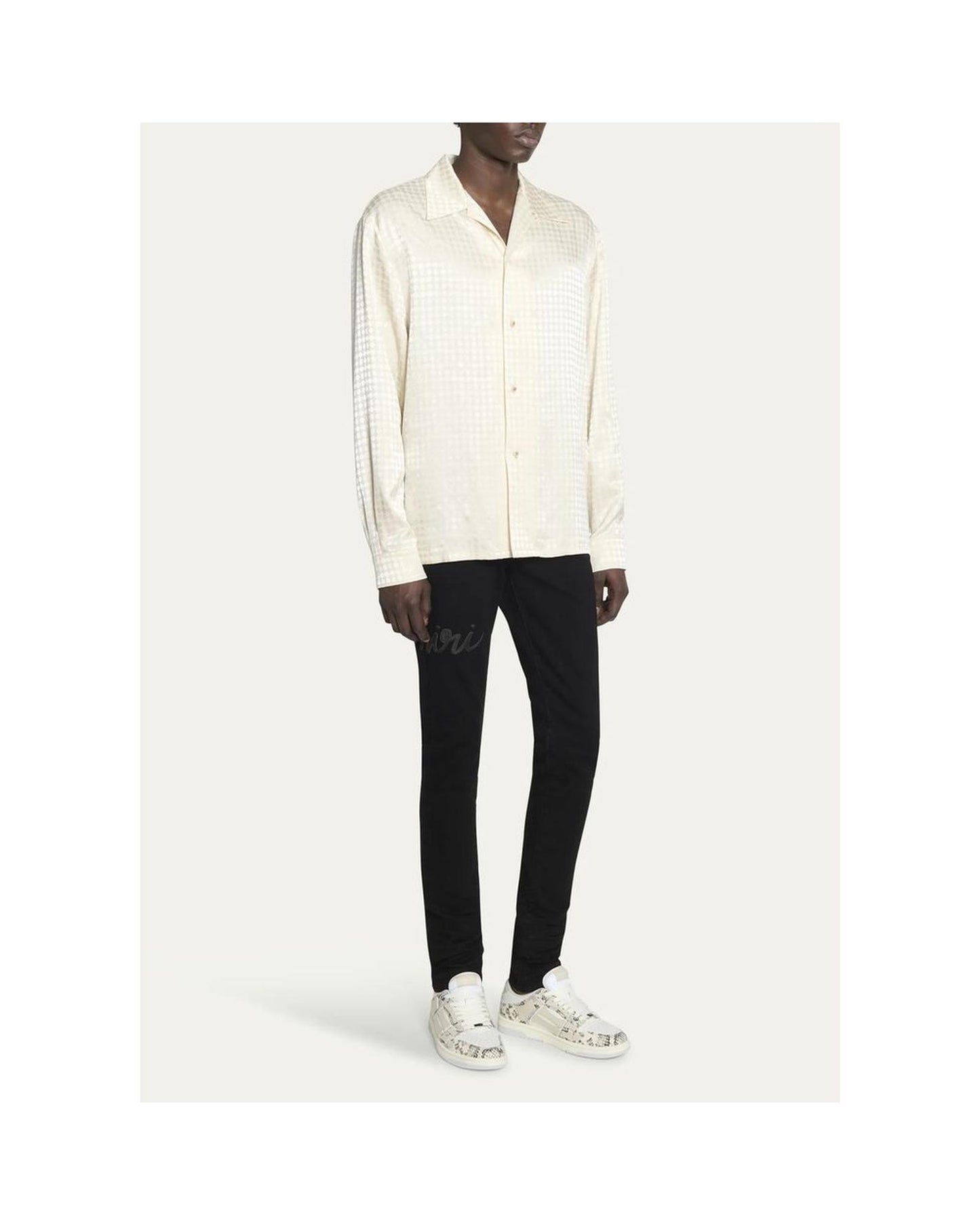 Amiri Men's White Viscose Shirt - L