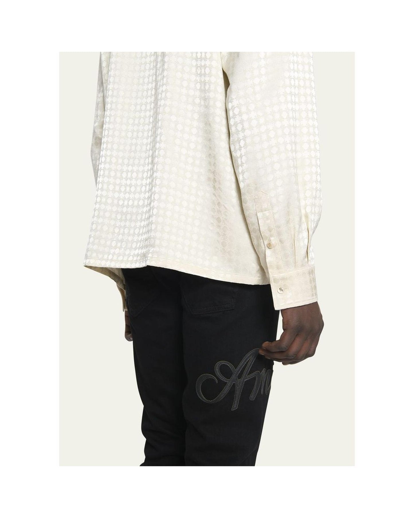 Amiri Men's White Viscose Shirt - L