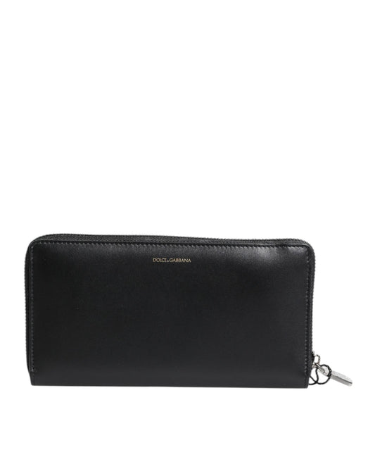 Dolce & Gabbana Men's Black Blue Exotic Leather Embossed Continental Wallet - One Size