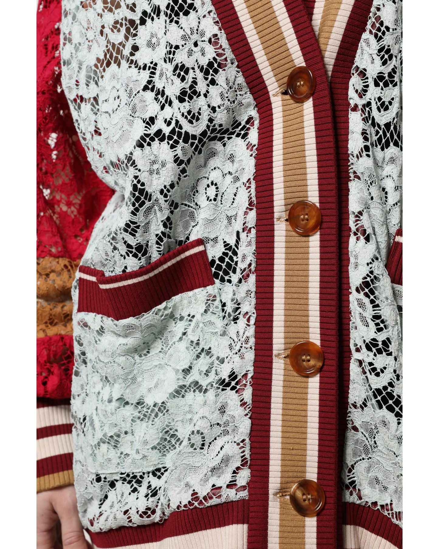 Dolce & Gabbana Women's Multicolor Floral Lace Cardigan Sweater - 40 IT