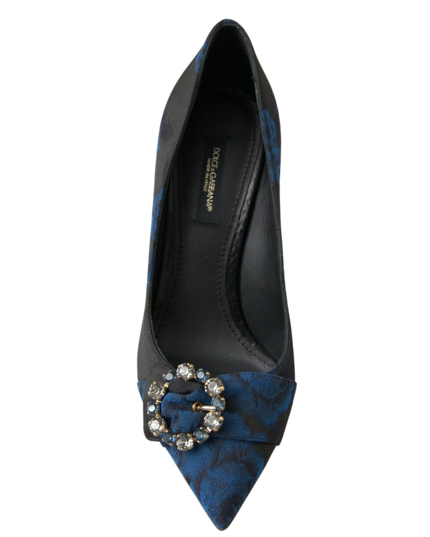 Dolce & Gabbana Women's Blue Floral Ayers Crystal Pumps Shoes - 37 EU