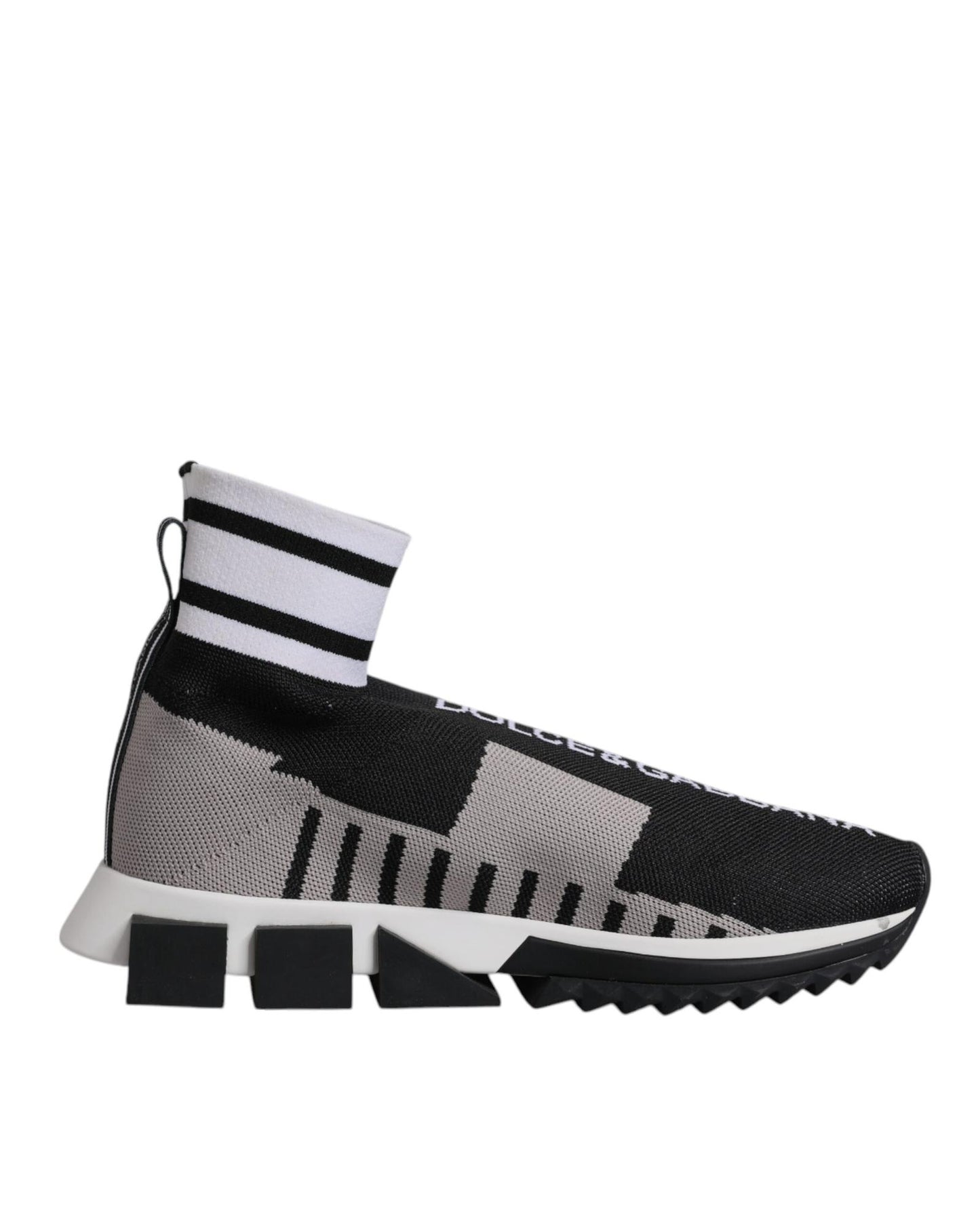 Dolce & Gabbana Women's Black Gray Sorrento Socks  Sneakers Shoes - 36 EU