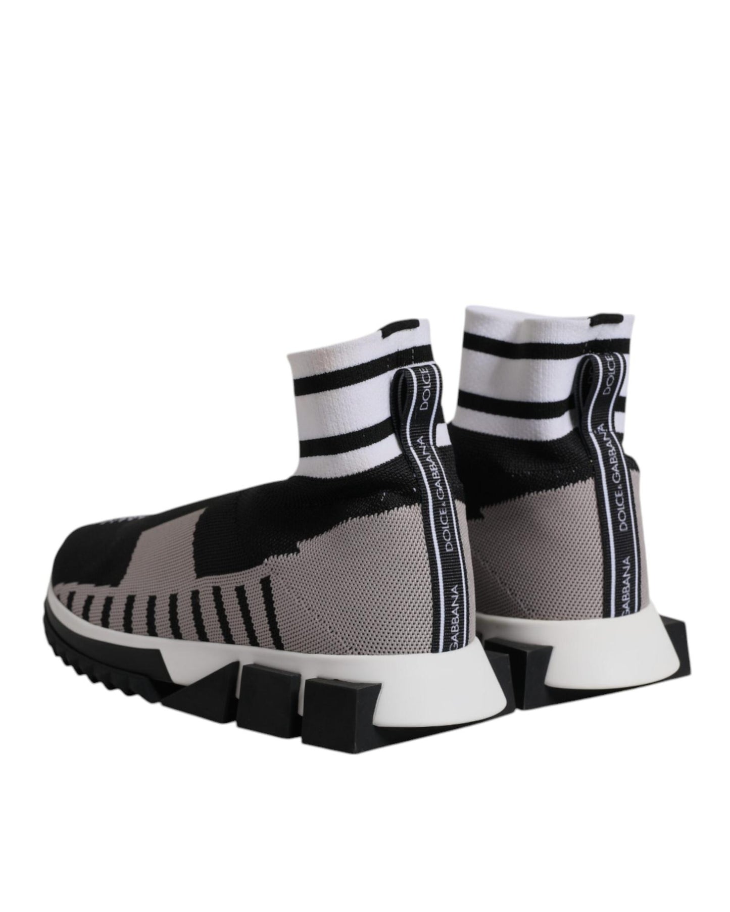 Dolce & Gabbana Women's Black Gray Sorrento Socks  Sneakers Shoes - 37 EU