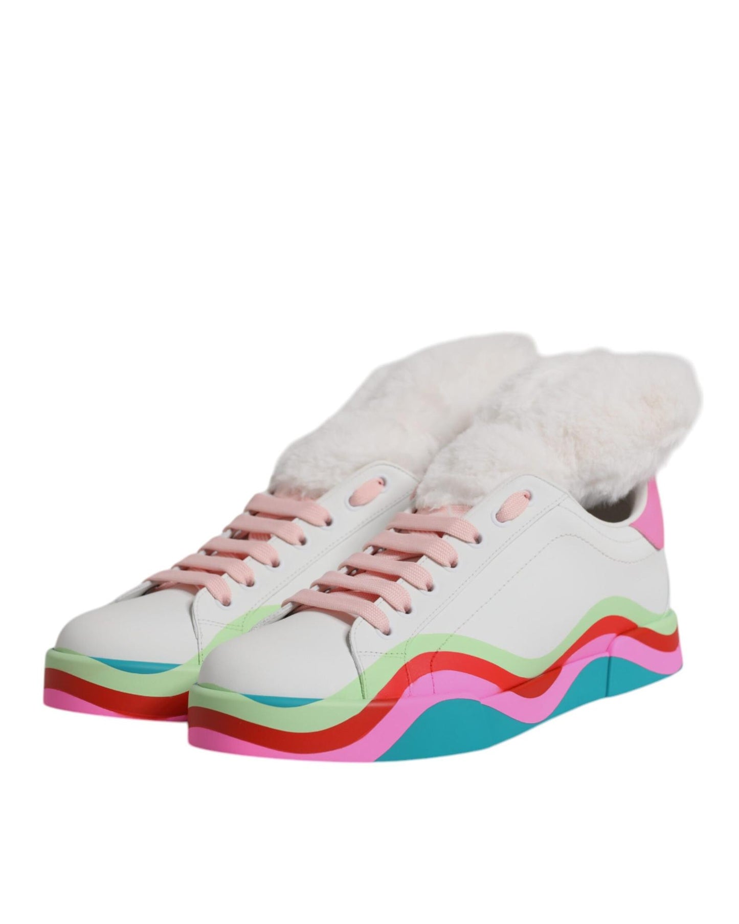 Dolce & Gabbana Women's Multicolor Low Top Trainers Sneakers Shoes - 38.5 EU