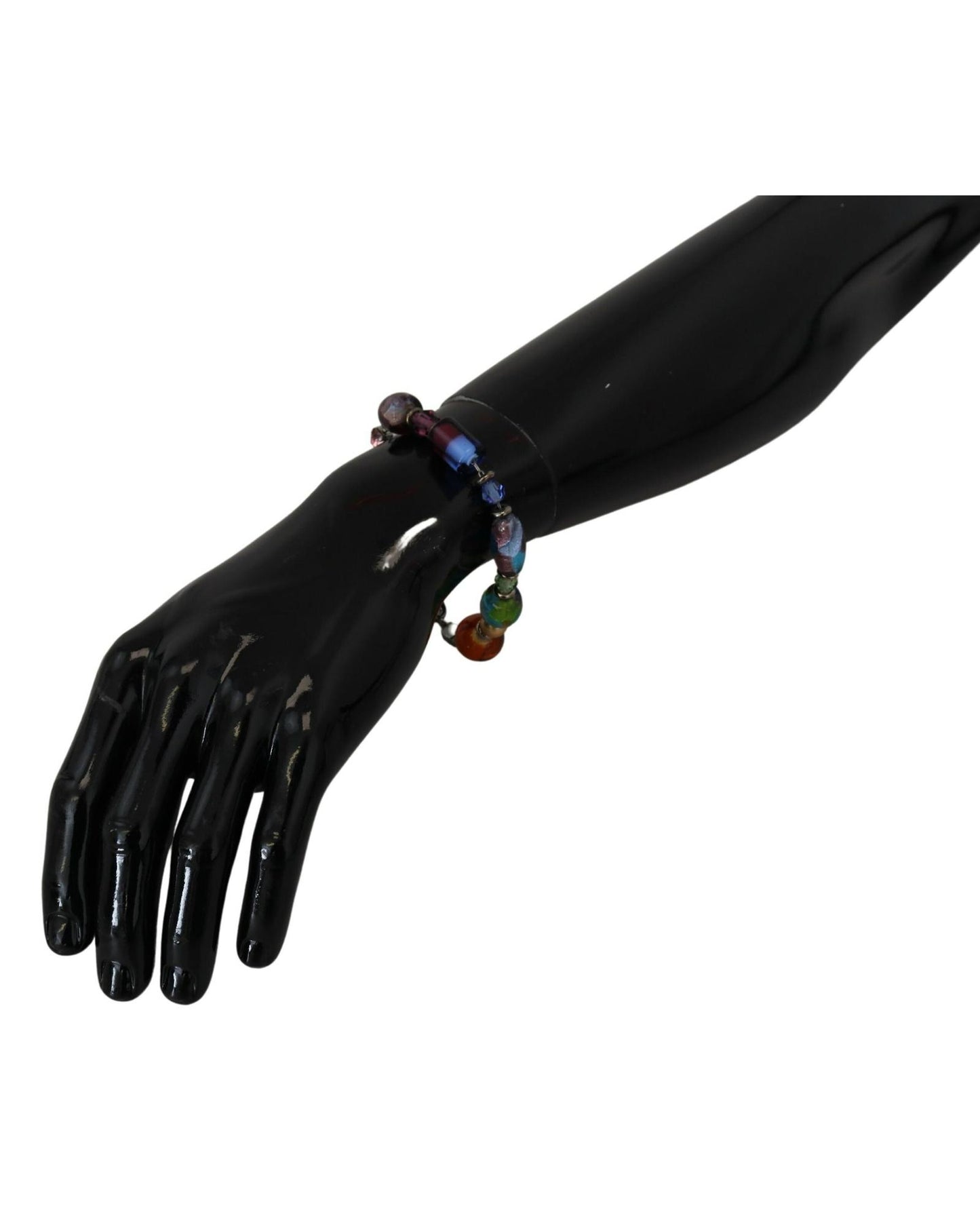 Dolce & Gabbana Women's multicolor Silver Chain Brass Beaded Lobster Clasp Bracelet - One Size